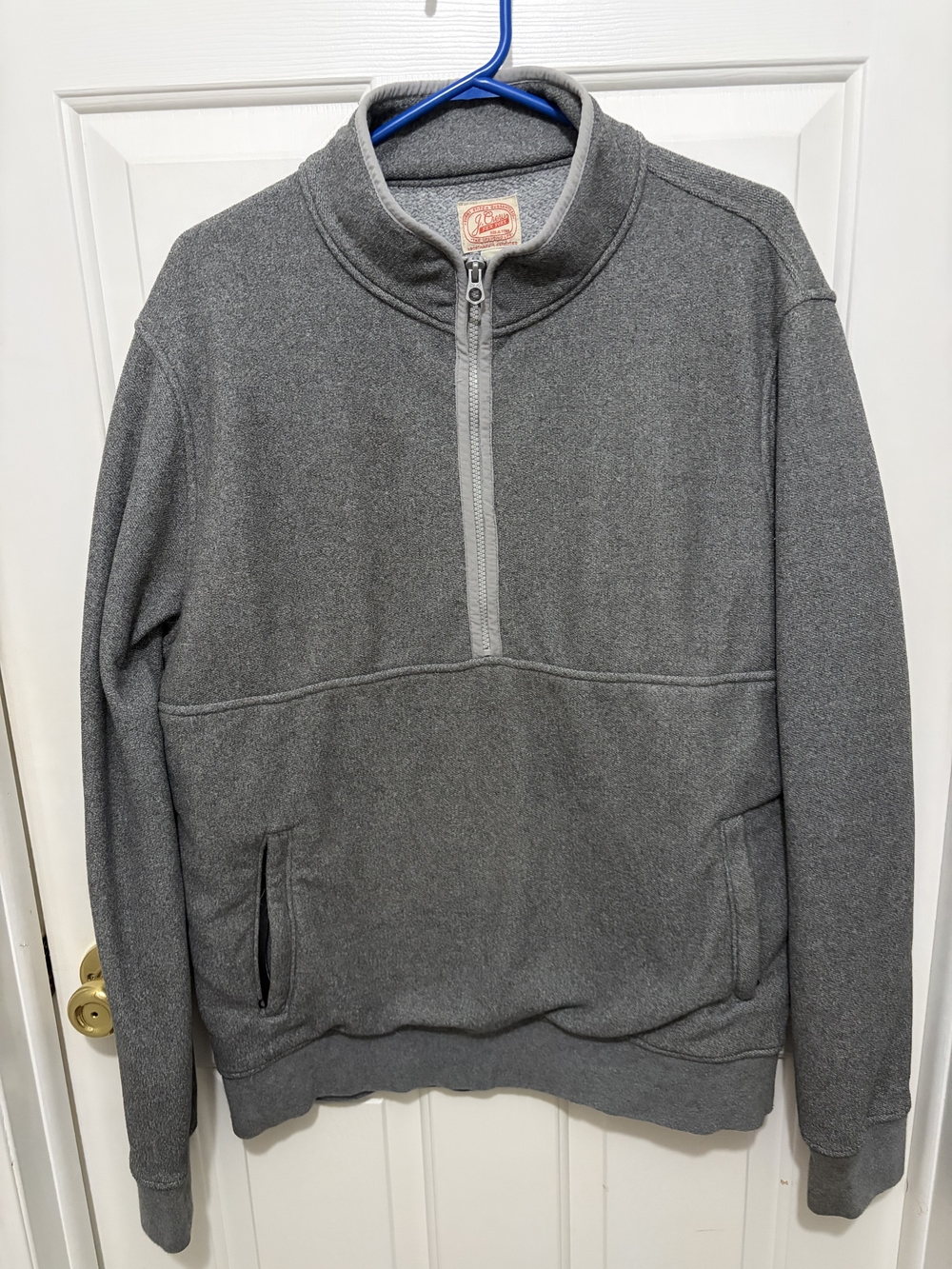 J. Crew Men's Gray Half-Zip Pullover Jacket